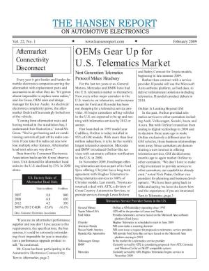 Oems Gear up for U.S. Telematics Market