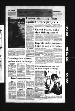 Carter Standing Firm Against Water Projects WASHINGTON (U PI)-President And, in a Reference to the Cutbacks Carter Also Mentioned His New Session Closed to Reporters