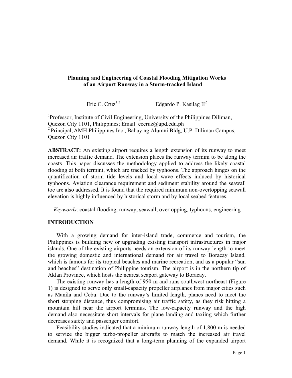 Planning and Engineering of Coastal Flooding Mitigation Works of an Airport Runway in a Storm-Tracked Island