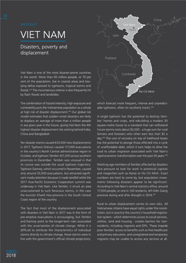 Viet Nam Hanoi Viet Nam Laos Disasters, Poverty and Displacement Thailand