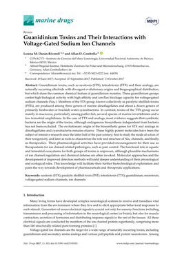 Guanidinium Toxins and Their Interactions with Voltage-Gated Sodium Ion Channels