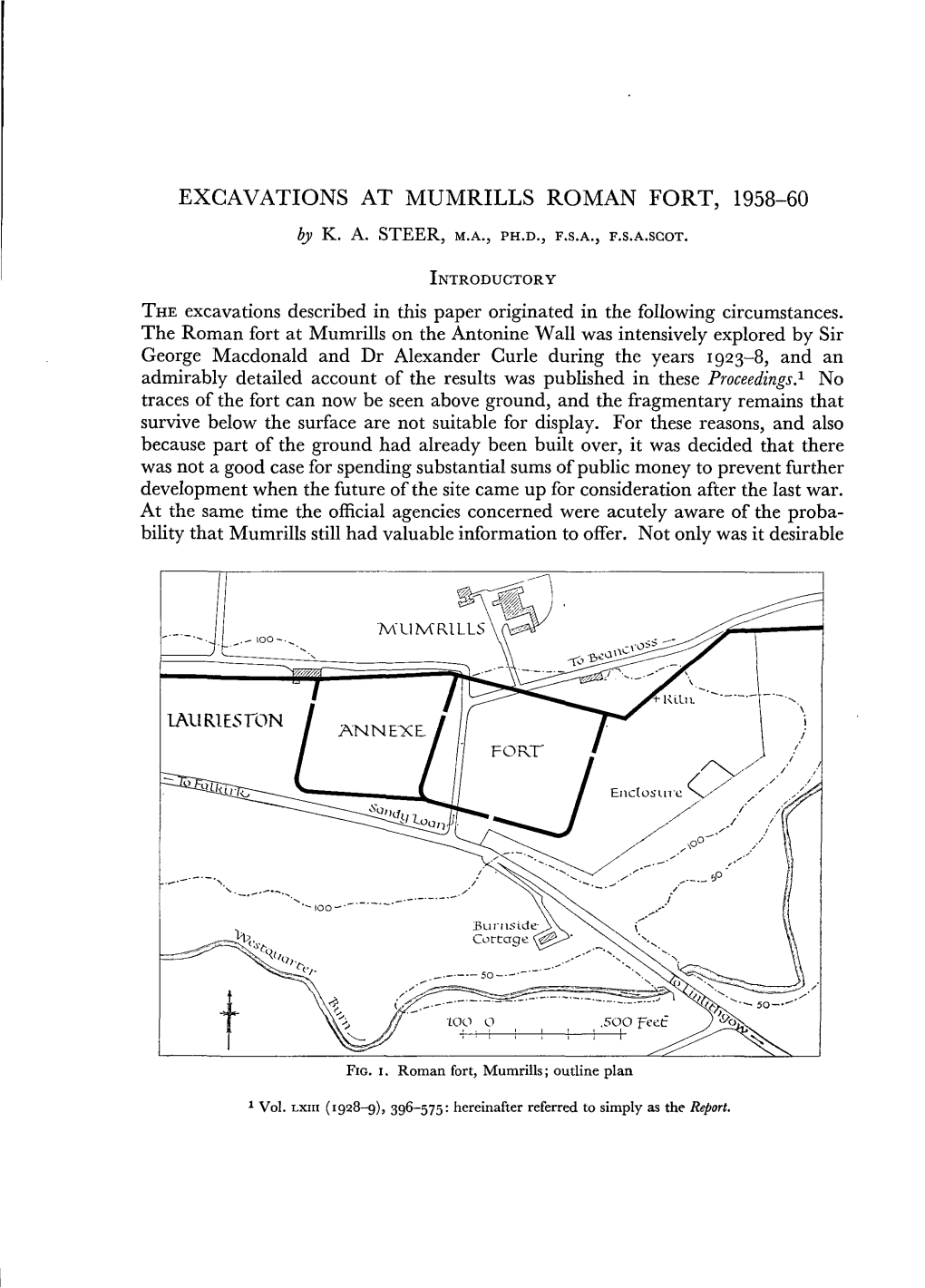 Excavations at Mumrills Roman Fort, 1958-60