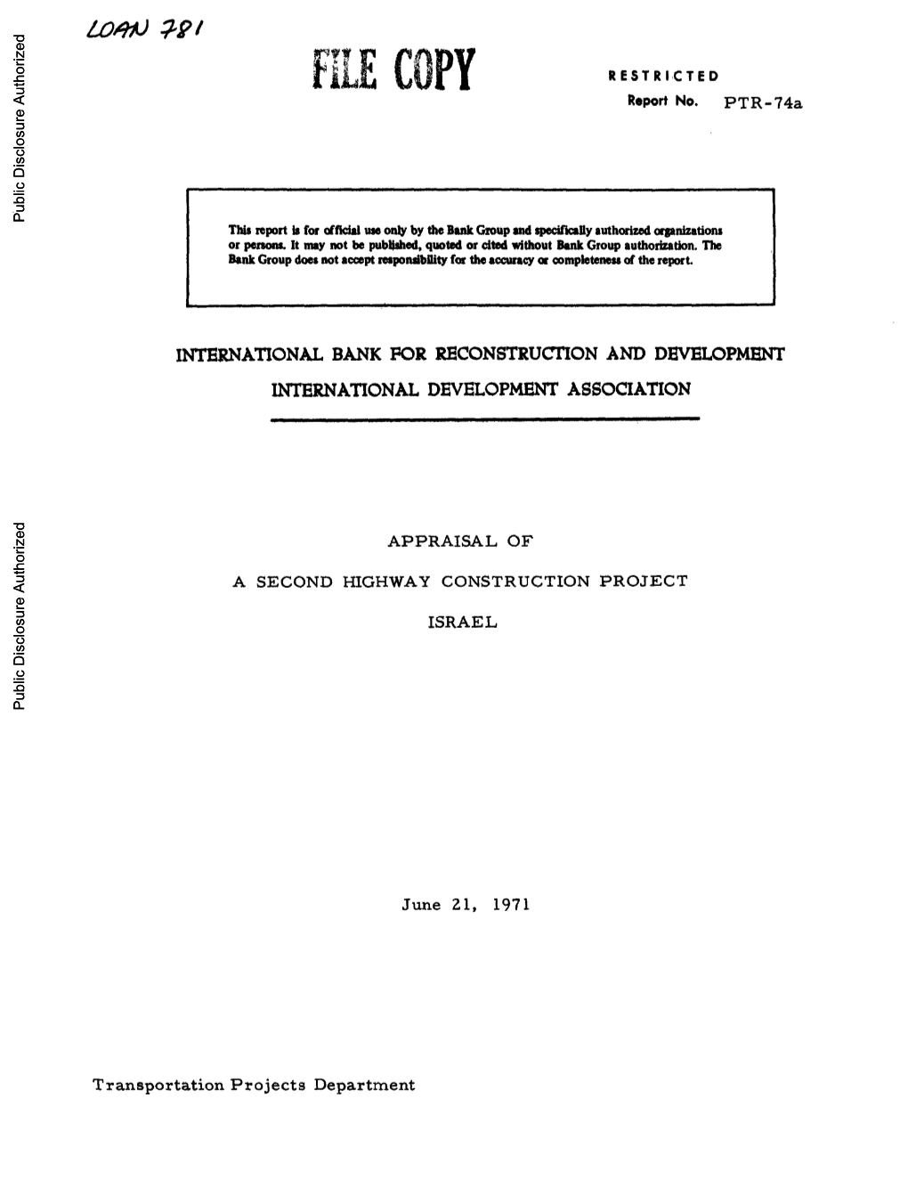 World Bank Document