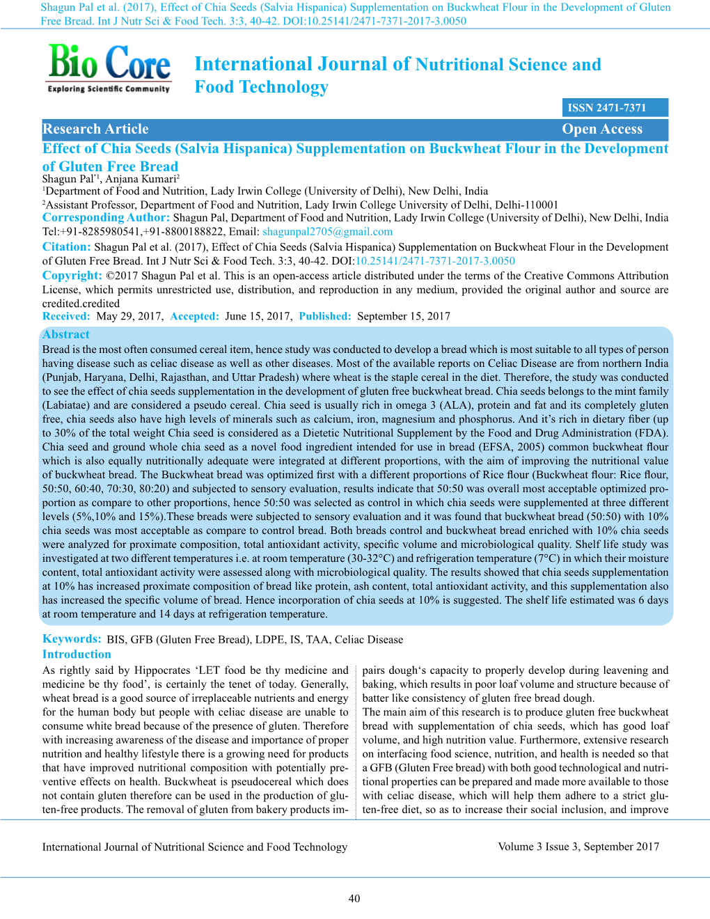 International Journal of Nutritional Science