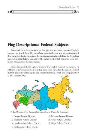Russian Regional Flags: Flags of the Subjects of the Russian Federation