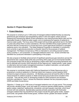 Section 5: Project Description