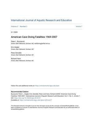 American Cave Diving Fatalities 1969-2007