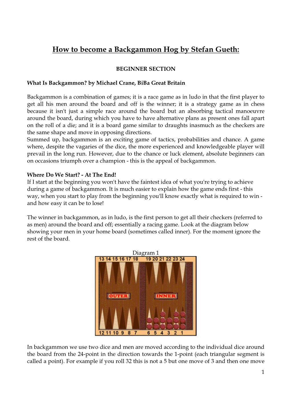 How to Become a Backgammon Hog by Stefan Gueth