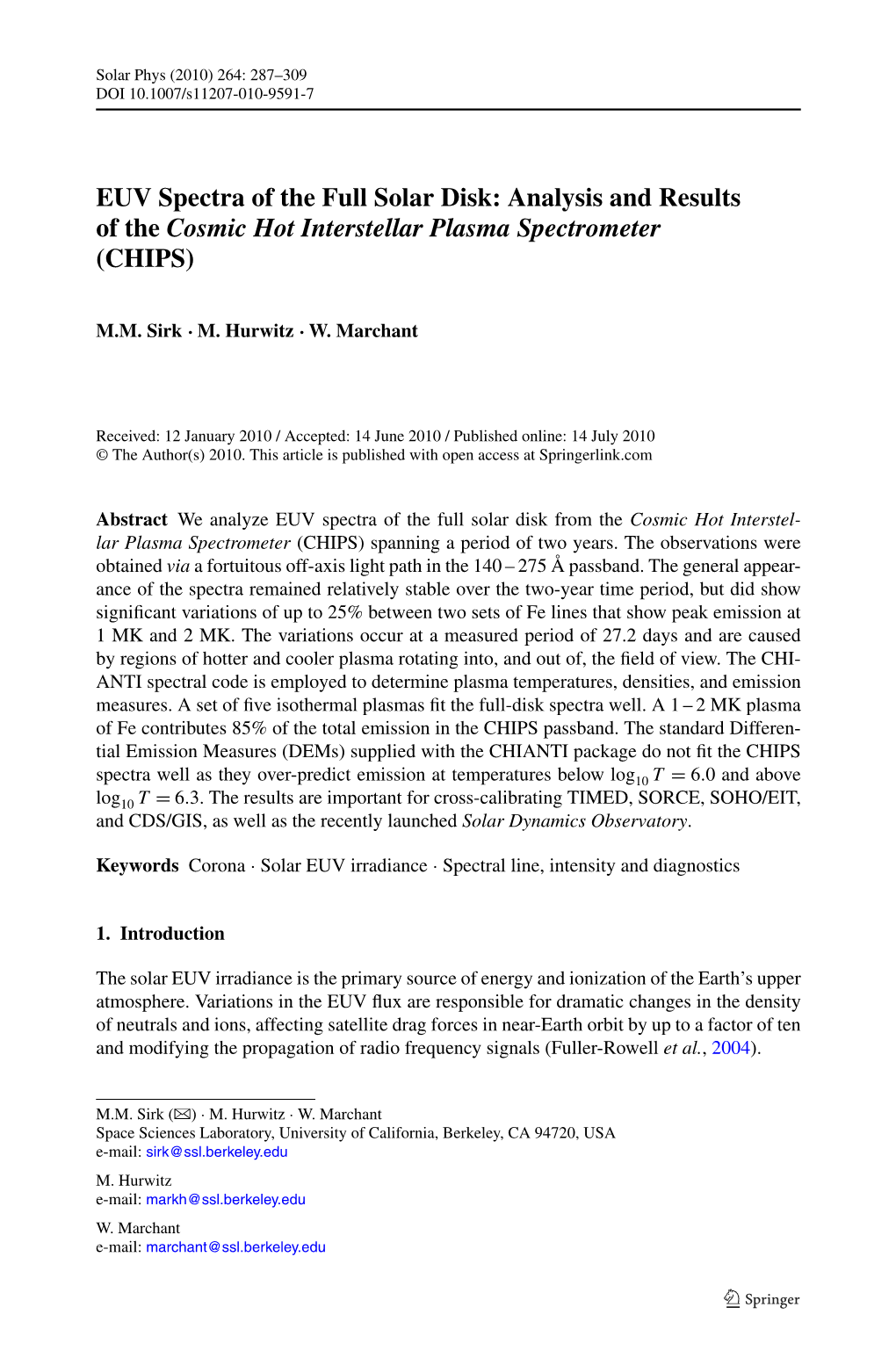 EUV Spectra of the Full Solar Disk: Analysis and Results of the Cosmic Hot Interstellar Plasma Spectrometer (CHIPS)