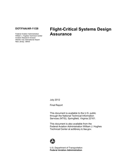 FLIGHT-CRITICAL SYSTEMS DESIGN ASSURANCE July 2012 6