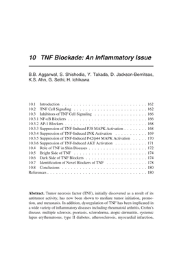 10 TNF Blockade: an Inflammatory Issue