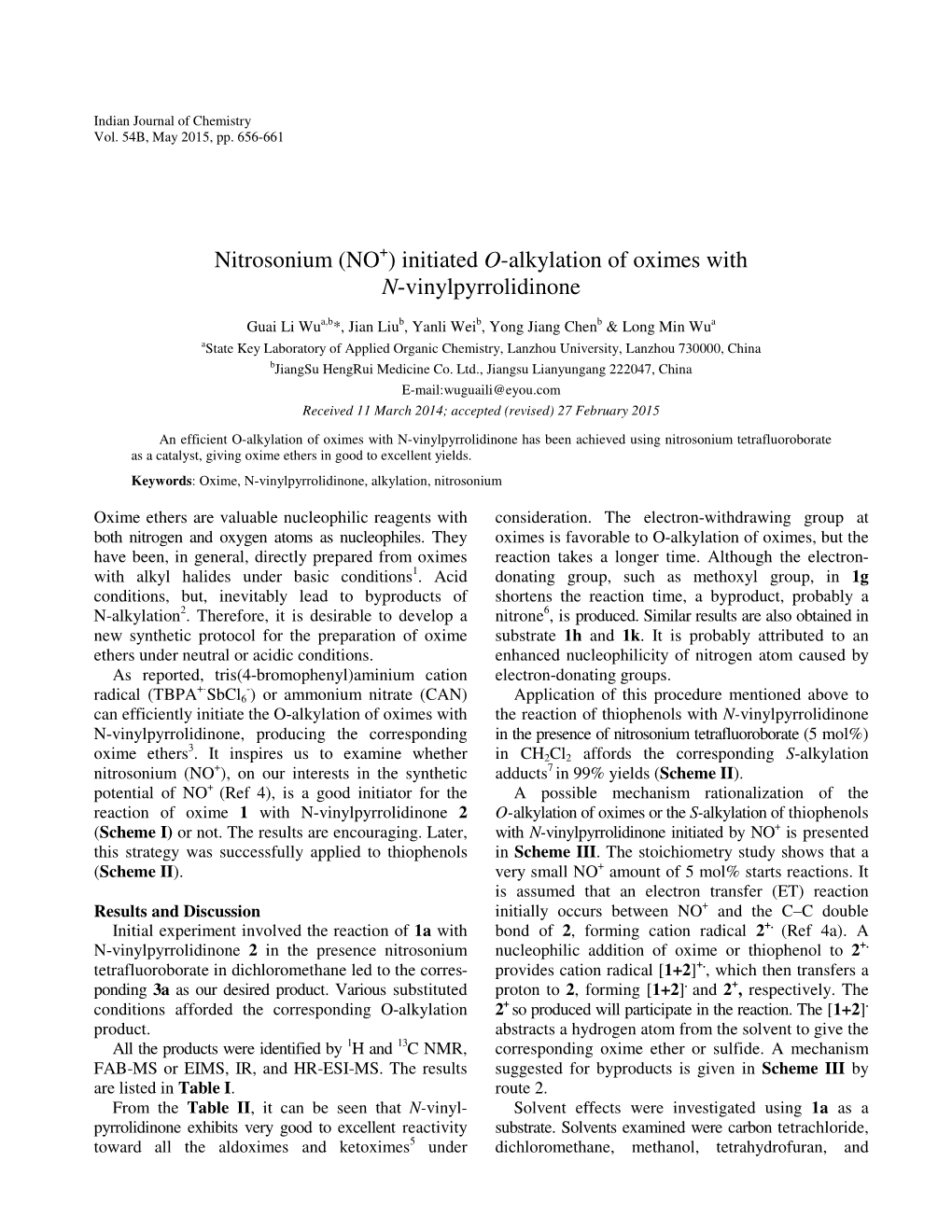 Nitrosonium (NO+) Initiated O-Alkylation of Oximes with N-Vinylpyrrolidinone