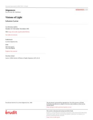 Visions of Light Lohanne Larue
