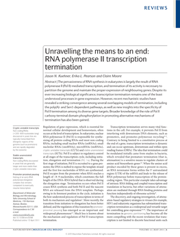 Unravelling the Means to an End: RNA Polymerase II Transcription Termination