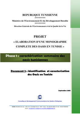 Identification Et Caracterisation Des Oasis En Tunisie.Pdf