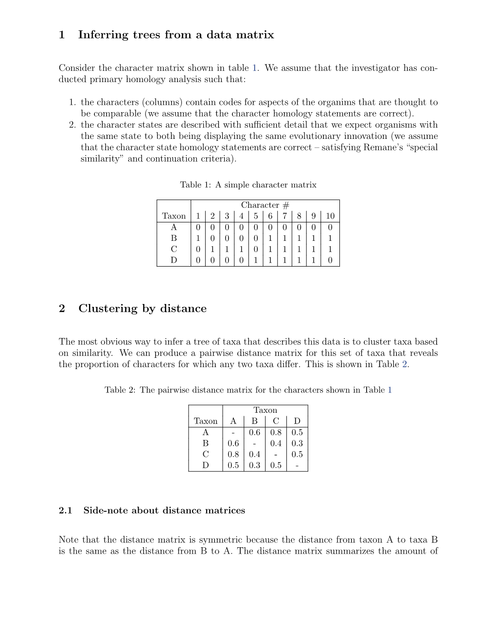 Notes on UPGMA