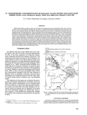 15. Geochemistry and Provenance of Basaltic Clasts Within Volcaniclastic Debris Flows, East Mariana Basin, Deep Sea Drilling Project Site 5851