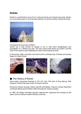 The History of Dokdo Since Isabu Conquered Usanguk in 512 A.D
