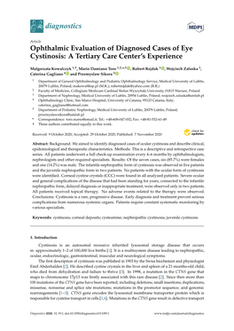 Ophthalmic Evaluation of Diagnosed Cases of Eye Cystinosis: a Tertiary Care Center’S Experience