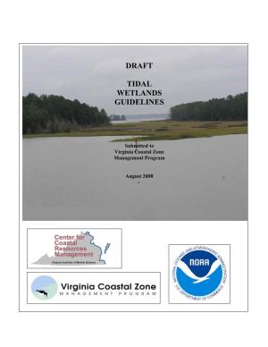 Draft Tidal Wetlands Guidelines