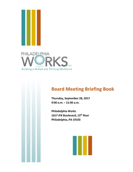 Board Meeting Briefing Book