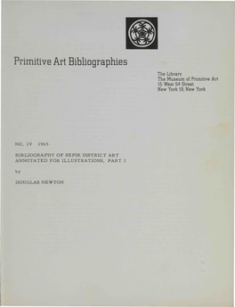 Primitive Art Bibliographies