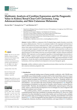 Multiomic Analysis of Cereblon Expression and Its Prognostic Value in Kidney Renal Clear Cell Carcinoma, Lung Adenocarcinoma, and Skin Cutaneous Melanoma