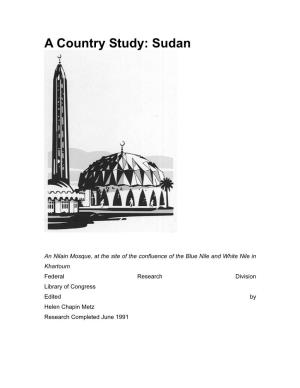 Sudan a Country Study.Pdf