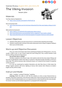 The Viking Invasion Lesson Plan