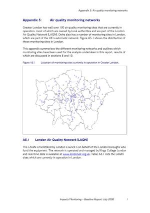 London Low Emission Zone – Impacts Monitoring, Baseline Report