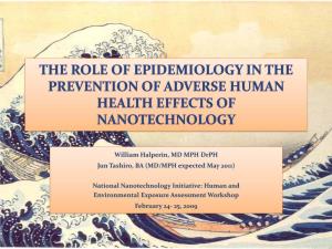 Role of Epidemiology in the Prevention of Adverse Human