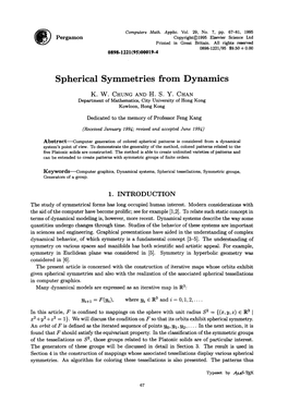 Spherical Symmetries from Dynamics