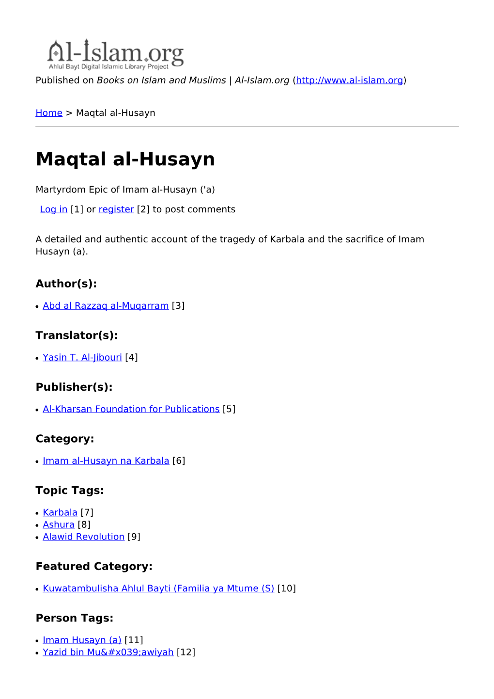 Maqtal Al-Husayn