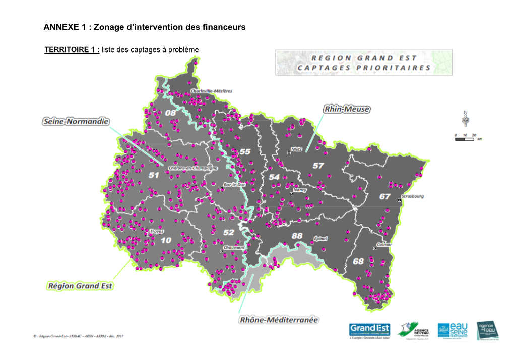 ANNEXE 1 : Zonage D’Intervention Des Financeurs