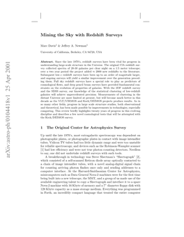 Mining the Sky with Redshift Surveys 3 Semblance Whatever to the Predictions of Models of the Time