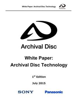 White Paper: Archival Disc Technology