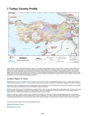 1 Turkey Country Profile