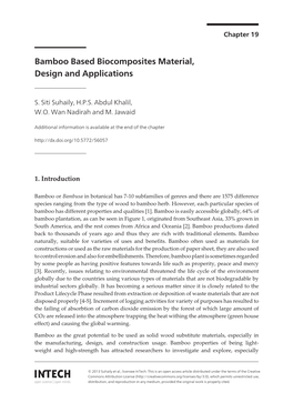 Bamboo Based Biocomposites Material, Design and Applications