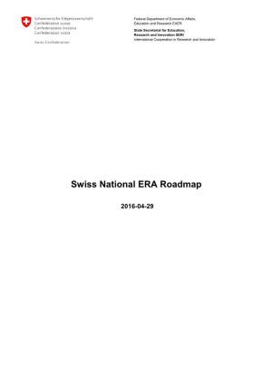 Swiss National ERA Roadmap