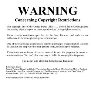 Concerning Copyright Restrictions