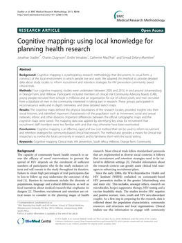 Cognitive Mapping: Using Local Knowledge for Planning Health