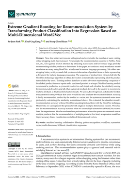 Extreme Gradient Boosting for Recommendation System by Transforming Product Classiﬁcation Into Regression Based on Multi-Dimensional Word2vec