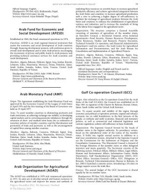 Arab Fund for Economic and Social Development (AFESD) Arab