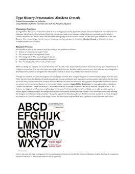 Type​ ​History​ ​Presentation:​ ​Akzidenz​ ​Grotesk