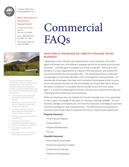 Commercial Faqs