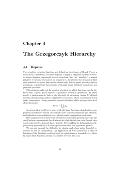 The Grzegorczyk Hierarchy