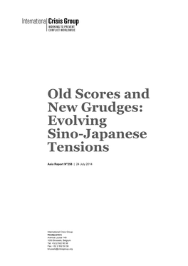 Evolving Sino-Japanese Tensions