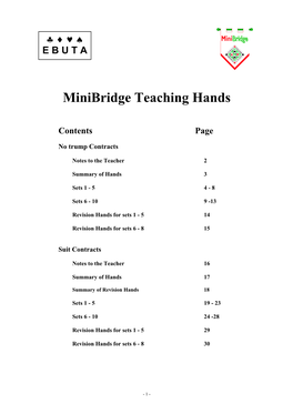 Minibridge Teaching Hands