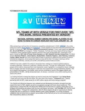 Nfl Pro Bowl Verzuz Presented by Verizon”