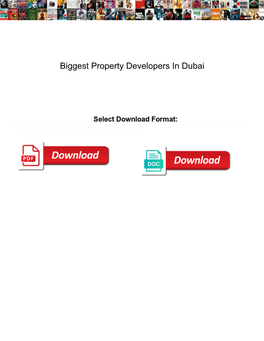 Biggest Property Developers in Dubai